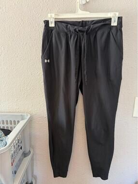 Under Armour black joggers size M women's. Soft, brushed thicker fabric